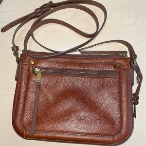 Fossil brown leather bag. Never used